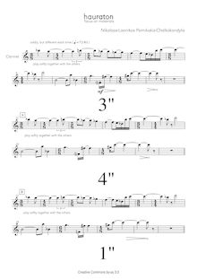 Partition clarinette en B♭ (doubl. clarinette en A), five foci pour vent quintette
