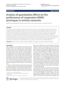 Analysis of quantization effects on the performance of cooperative MIMO techniques in wireless networks