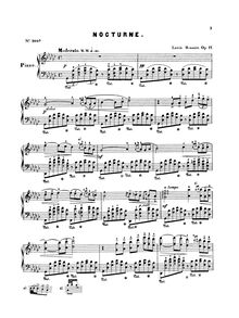 Partition complète, Nocturne, G♭ major, Brassin, Louis