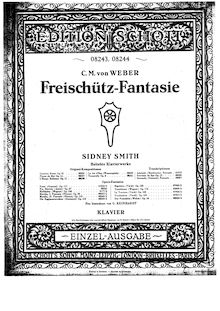 Partition complète, Grande Fantaisie de Concert on Weber s  Der Freischuetz , Op.16