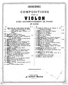 Partition de piano, Air avec Variations No.1, Op.1, 1er Air varié, Op.1 par Charles-Auguste de Bériot