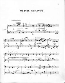 Partition complète, Marche hongroise, E♭ minor, Wollenhaupt, Hermann Adolf par Hermann Adolf Wollenhaupt