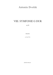 Partition complète, Symphony No.8, Symfonie č.8, G major, Dvořák, Antonín par Antonín Dvořák