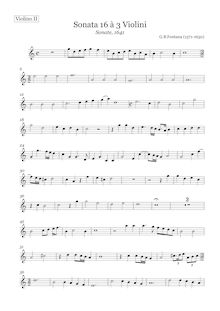 Partition violon 2, Sonate a 1 , , per il violon, o cornetto, fagotto, chitarone, violoncino o simile altro istromento
