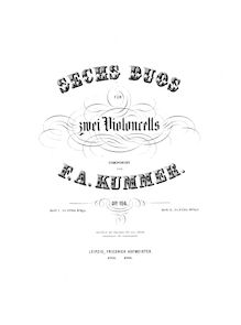 Partition parties complètes, 6 Duos pour 2 violoncelles, Sechs Duos für Zwei Violoncells, Op.156