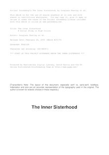 The Inner Sisterhood - A Social Study in High Colors