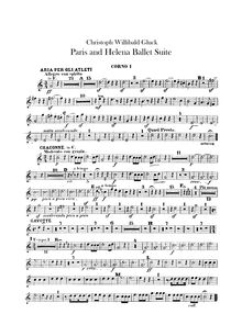 Partition cor 1, 2 (en F), Paride ed Elena, Dramma per musica in cinque atti