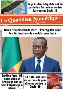 Quotidien numérique d’Afrique n°1560 - du mardi 02 février 2021