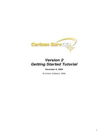 SurvCE Getting Started Tutorial