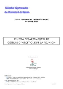 SCHEMA DEPARTEMENTAL DE GESTION CYNEGETIQUE DE LA REUNION