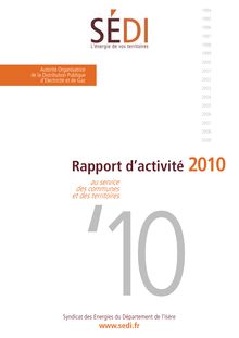 Rapport t d activité 2010