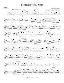 Partition flûte, Symphony No.37, D major, Rondeau, Michel