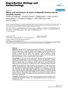 Effects and mechanisms of action of sildenafil citrate in human chorionic arteries