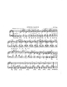 Partition , Springdans / Springar, lyrique pièces, Op.38, Grieg, Edvard