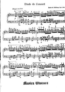 Partition No.1 - Etude en E♭ major, 2 Études de Concert, Op.1, Schlözer, Pavel