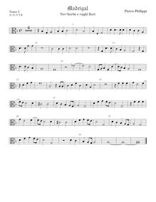 Partition ténor viole de gambe 2, alto clef, madrigaux pour 5 voix par  Peter Philips par Peter Philips