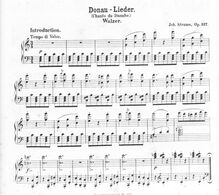 Partition Piano Reduction, Donau chansons Walzer Op.127, Deutsche Lust, oder Donau-Lieder ohne Text