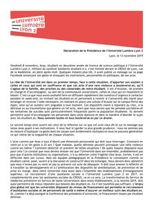 Déclaration présidence Lyon 2 f.