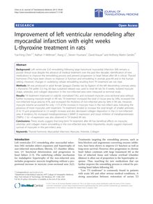 Improvement of left ventricular remodeling after myocardial infarction with eight weeks L-thyroxine treatment in rats