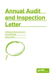 2007-2008 - Annual Audit and Inspection Letter -  Uttlesford District Council v1.0.