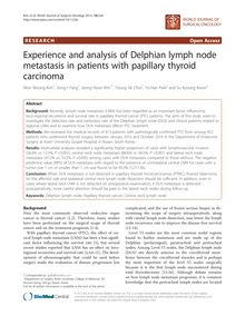 Experience and analysis of Delphian lymph node metastasis in patients with papillary thyroid carcinoma