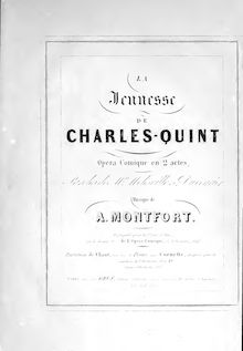 Partition complète, La jeunesse de Charles-Quint, Opéra comique en deux actes