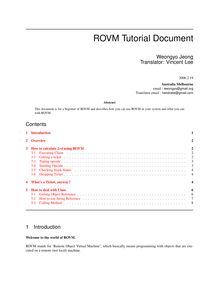 ROVM Tutorial Document