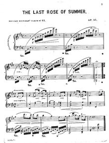 Partition complète, pour dernier Rose of Summer, Op.45, E major