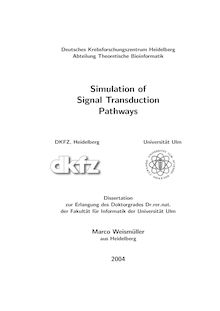 Simulation of signal transduction pathways [Elektronische Ressource] / Marco Weismüller