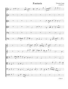 Partition Fantasia VdGS No.11 - partition complète (Tr Tr A T B B), fantaisies pour 6 violes de gambe