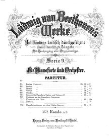 Partition complète, Rondo en B flat major pour piano et orchestre, WoO 6 par Ludwig van Beethoven