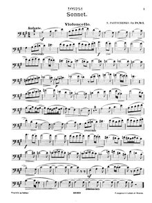 Partition de violoncelle, 2 pièces pour violoncelle et Piano