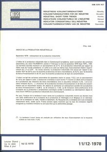 INDICATEURS CONJONCTURELS DE L INDUSTRIE. Mensuel 11/12-1978