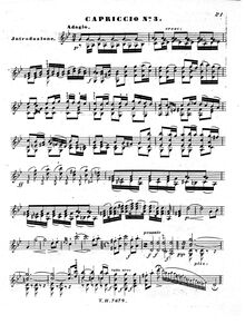 Partition No. 3, 3 Caprices de concert, Trois Caprices de Concert