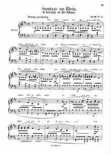 Partition Op.36 Nos.1, 2, 3 et 4, Transcriptions of chansons by Robert Schumann
