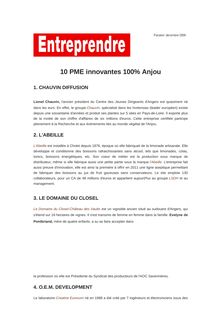 10 PME innovantes 100% Anjou