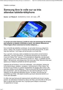 tablette multimédia de Samsung - Tablette numérique:Samsung ...
