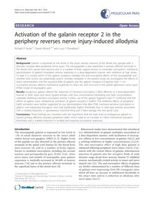 Activation of the galanin receptor 2 in the periphery reverses nerve injury-induced allodynia