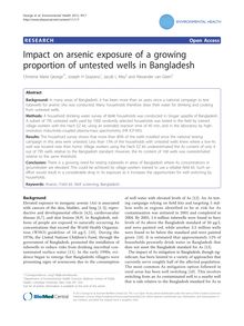 Impact on arsenic exposure of a growing proportion of untested wells in Bangladesh