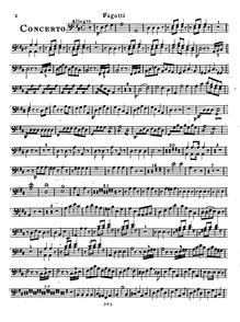 Partition basson, violon Concerto en D major, D major, Saint-Georges, Joseph Bologne