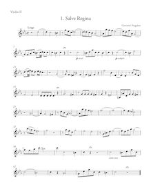 Partition violons II, Salve regina, C minor, Pergolesi, Giovanni Battista