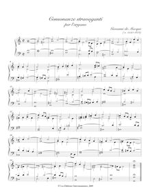 Partition complète (orgue without pédale), Consonanze stravaganti per l’organo