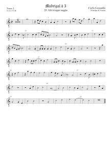 Partition ténor viole de gambe 2, octave aigu clef, madrigaux, Book 1 par Carlo Gesualdo, principe di Venosa