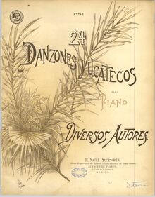 Partition couverture couleur, 24 Danzones yucatecos para piano, Various