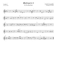 Partition viole de gambe aigue 2, Madrigali a Cinque Voci [Libro secondo] par Carlo Gesualdo