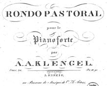 Partition complète, Rondo Pastoral, Op.20, C major, Klengel, August Alexander