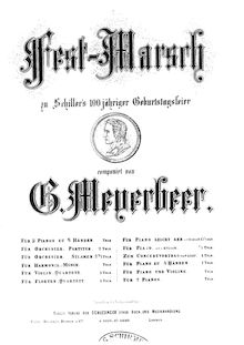 Partition complète (S.549), Festmarsch zu Schillers 100jähriger Geburtstagsfeier