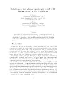 Solutions of the Vlasov equation in a slab with source terms on the boundaries