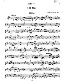 Partition de violon, 2 violon sonates, Op.12, Kücken, Friedrich Wilhelm