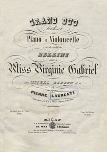 Partition de piano, Grand Duo Brillant on motifs of Bellini, Op.16